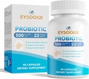 Probiotiques pour les femmes et les hommes, 500 milliards UFC, 22 souches + prébiotiques biologiques, probiotiques quotidiens pour la santé digestive, immunitaire et gut - 90 capsules
