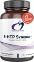 Conceptions pour la santé 5-HTP 50mg avec vitamine B6 (P-5-P) - 5-HTP Synergy 50 mg Supplément - Précurseurs de sérotonine pour aider à soutenir l'humeur saine + l'appétit (90 capsules)