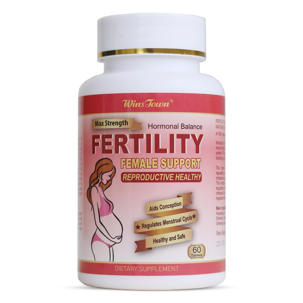 Comprimés de fertilité pour les femmes, suppléments de vitamine prénatale féminine, ovulation et conception de soutien, 60 comprimés