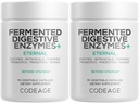 Supplément d'enzymes digestives fermentées de codage 3 mois - 14 enzymes digestives, probiotiques, prébiotiques, botaniques fermentés, enzymes multi pancréatiques à base végétale - 1 capsule par jour - 2-Pack