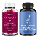 WellPath Beet Root Gummies (sans sucre) 1500 mg – Blueberry Flavor for Blood Pressure Support and Reest Valerian Root Sleep Aid pour les adultes avec Melatonine et L-Theanine - Natural Sleep Support, 60 Ct