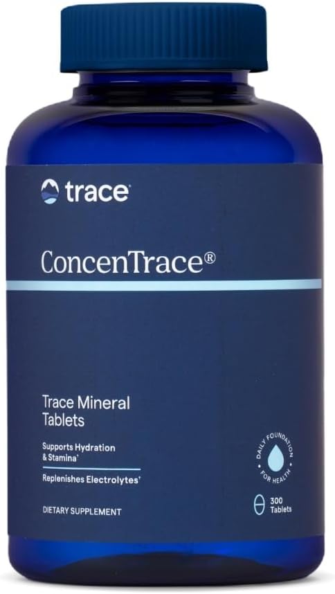 Trace Minerals ConcenTrace Mineral Comprimés - Supplément pour le soutien des os et des articulations - Aides Hydratation et restauration des électrolytes - 300 comprimés (100 portions)