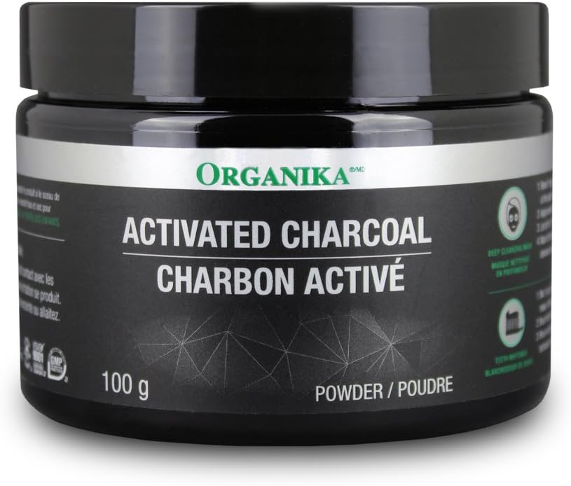 ORGANIKA Poudre de charbon activée, 100 GR