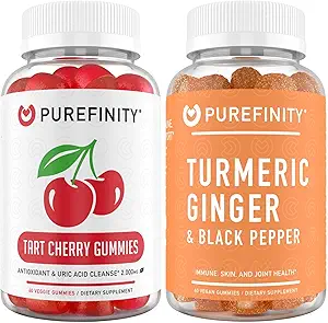 PUREFINITY Tart Extrait de cerise et gingembre curcuma - Votre groupe d'acide urique Flush & Cleanse