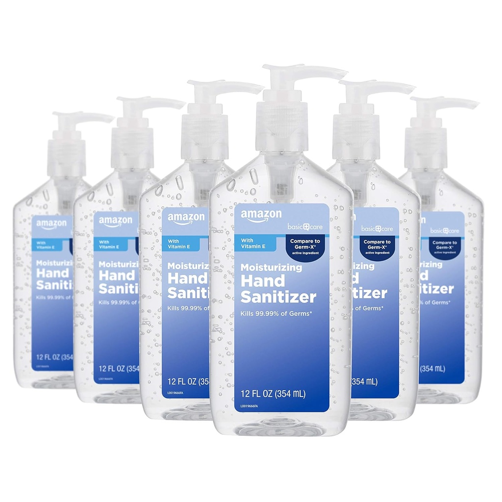 Soins de base - Sanitizer d'origine 62%, 12 fl oz (paquet de 6)