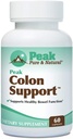 Peak Pure & Natural Colon Support - Colon Cleanse and Detox Complement for Digestive Health - Gut Health Support with Inulin and Senna Leaf Extracts - with Fibre, Prébiotiques et Probiotiques - 1 Pack