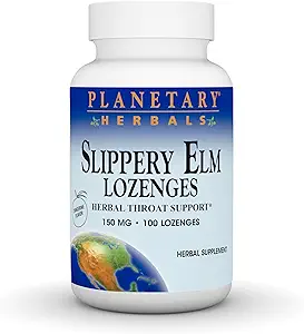 Planétaire Herbals Slippery Elm Tangerine Lozenges, Soutien à la gorge des plantes, 100 Lozenge