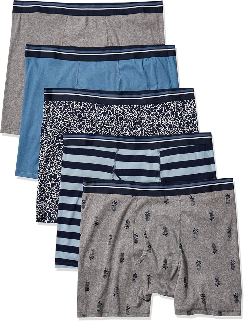 Sous-vêtements pour homme Essentials, Coton confortable, Sans étiquette, Pack de 5