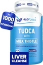 Herbtonics TUDCA 1000mg Détox hépatique et soutien de la vésicule – Thistle de lait et Pterostilbène sel biliaire amélioré pour le nettoyage du foie, un flux biliaire sain et la santé digestive (60 capsules véganes)