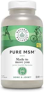 Gélules MSM pures Balance naturelle Le supplément de soufre aide à soutenir le confort, le collagène et la production de kératine
