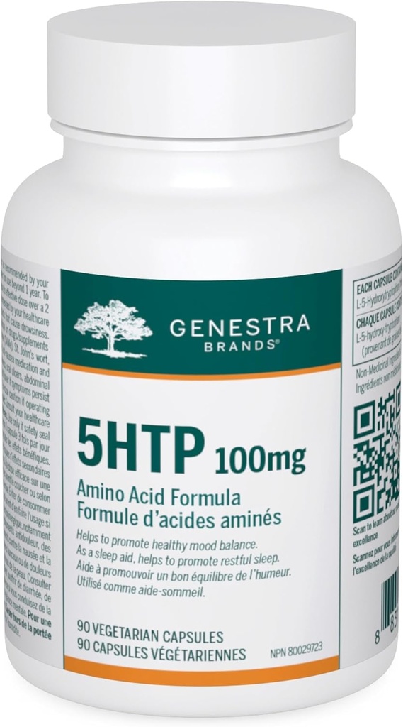 Genestra Brands 5HTP 100 mg de support pour le sommeil et l'équilibre mental 90 capsules