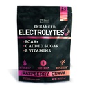 Boîtes de poudre d'électrolytes améliorées (Goyava framboise 20 paquets) w/ 0 Sucre + BCAAs + B-Vitamines Supplément d'électrolyte w Zinc potassique et Magnésium pour l'hydratation - Electrolytes kéto