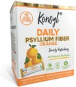 Konsyl Daily Fibre Orange 100% naturel Poudre de musc Psyllium - naturellement sucré - Sans gluten - 30 paquets de bâtons individuels