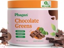 Greens Superfood Powder Kids Drinks - Yummy Chocolate Green Superfood Powder for Kids - Sugar-Free Chocolate Mix Greens Supplements - Daily Greens with Spirulina & Chlorella - 60 Servings