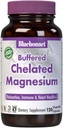 Bluebonnet Nutrition Albion Buffered Chelated Magnesium 200 mg, Magnesium Oxide, Stress Relief, Vegan, Non GMO, Gluten Free, Soy Free, Milk Free, Kosher, 120 Vegetable Capsules, 2 Month Supply