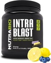 NutraBio Intra Blast Bcaa poudre amino supplément, électrolyte et mélange d'hydratation, intra, préentraînement et récupération musculaire, 20g Eaa Amino acides poudre, 5g Glutamine- Blueberry citronade, 30 portions