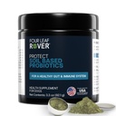 Four Leaf Rover Protect - Probiotiques pour chiens - Vétérinaires préparés - avec prébiotiques naturels et antioxydants - Détoxification et santé des gorgés - 30 jours d'approvisionnement pour chiens