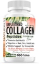 Collagène Peptide Pills 100 Comprimés Protéines Suppléments NO Plus Mélanger la poudre agite Facile à avaler Collagène Peptides Poudre Pills Protéines Capsules Keto