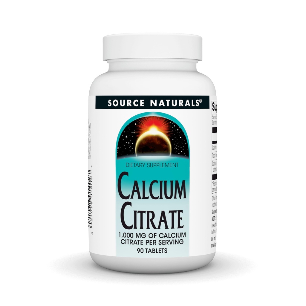 SOURCE NATURALS Calcium Citrate 1,000 mg of Calcium per Serving, 90 Count