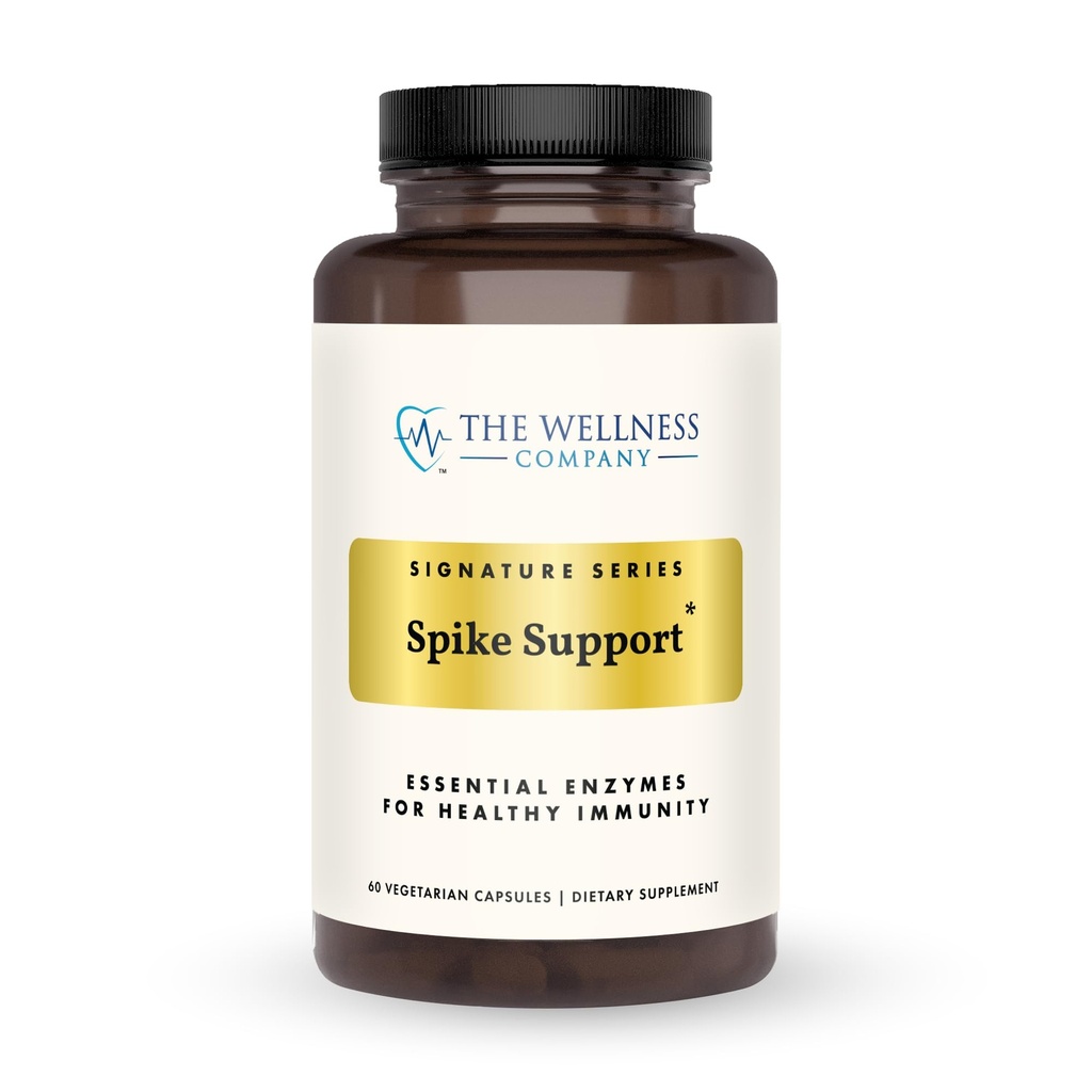 The Wellness Company Spike Support - Detox, Immune Health, Blood Flow, Anti-Clotting - Nattokinase, Dandelion Root, & Black Sativa | 60ct (1 Month Supply)