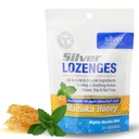 Silver Biotics Colloïdal Silver Lozenges, 60 PPM Ag4O4 SilverSol, soutien immunitaire + gorge Lozenges apaisants, Manuka Honey, 21 comte