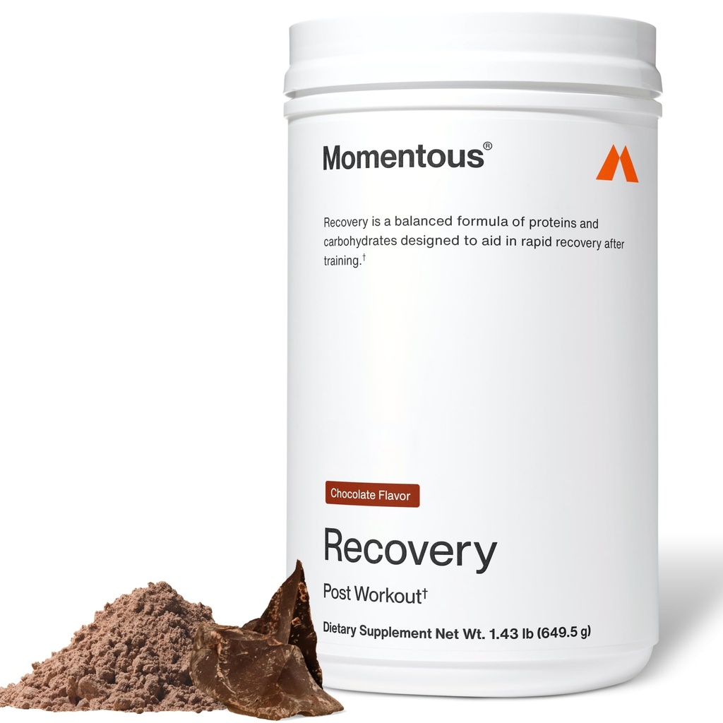 Momentous Grass-Fed Recovery Whey Protein Isolate Powder, 20g, Chocolate