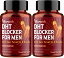 Blocker DHT pour les hommes Supplément de croissance des cheveux avec Saw Palmetto & Biotin - Vitamines de croissance des cheveux - Recroissance des cheveux - Suppléments de perte naturelle des cheveux liquide - Mélanges à base de plantes propriétaires (180 capsules)