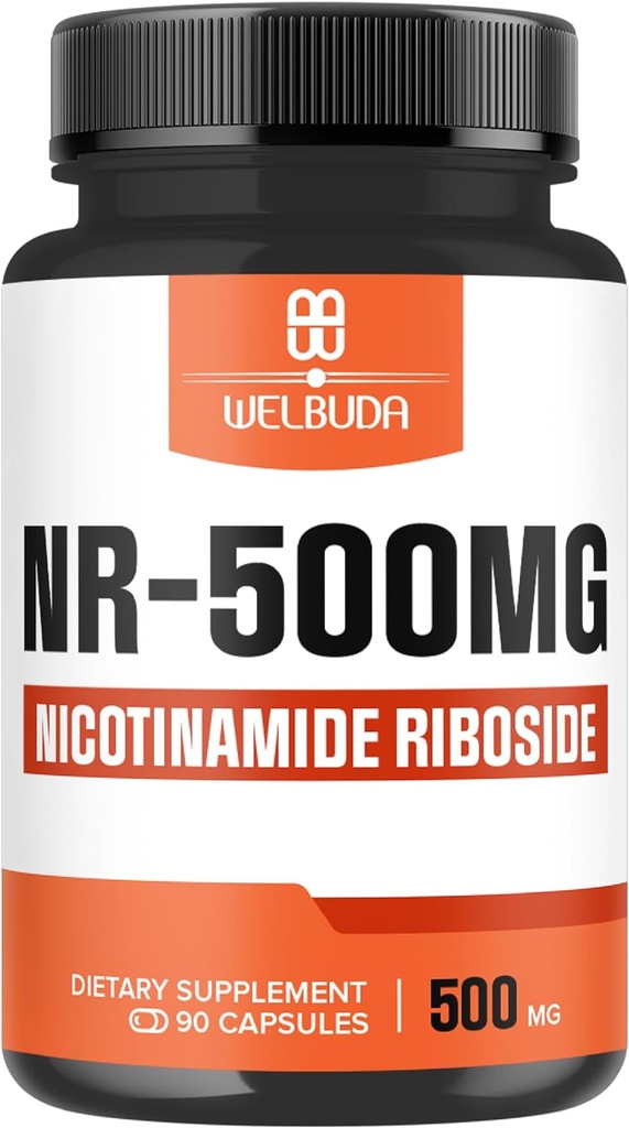 NAD+ Supplément avec le riboside de la nicotinamide 500mg - Énergie et réparation cellulaire, Vieillissement en santé, Bien-être - 90 Capsules - 3 mois d'approvisionnement