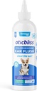 Vetnique Oticbliss Traitement d'infection à l'oreille des chiens médicamenteux, nettoyant antiseptique pour les oreilles de chat et de chien Solution de nettoyage avec Chlorhexidine et Ketoconazole (12oz Flush)