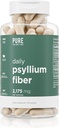 Supplément quotidien en fibre de mousse de Psyllium par Pure pour les hommes et Pure pour elle.