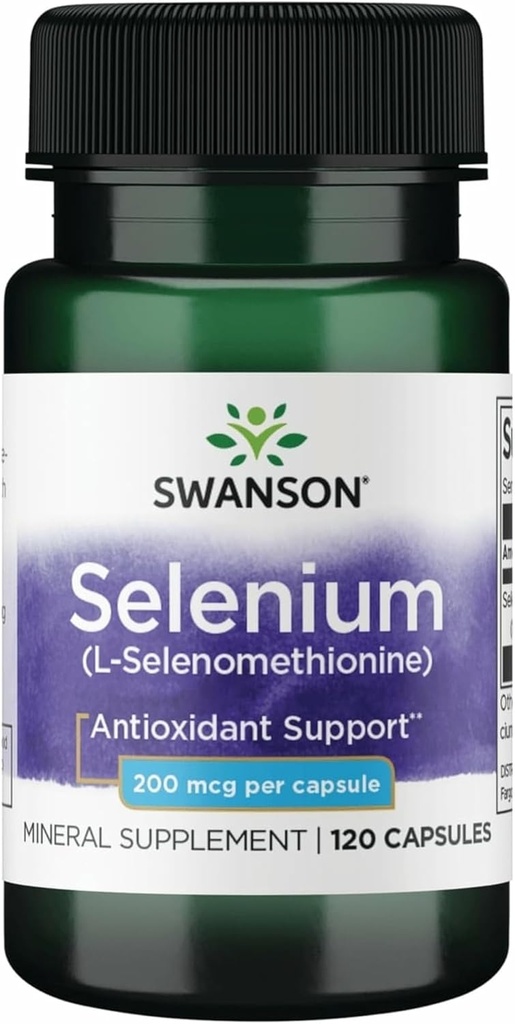 Swanson Semsc Sélénium 200 mcg 120 Capsules