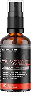 Humoloid B-12 Liquide – 30ml Spray oral d'agrumes pour l'énergie accrue, la croissance musculaire, la récupération plus rapide, la vitalité juvénile et le soutien immunitaire – Fortifié avec B-12 pour le bien-être – 30 jours d'approvisionnement, fabriqué aux États-Unis