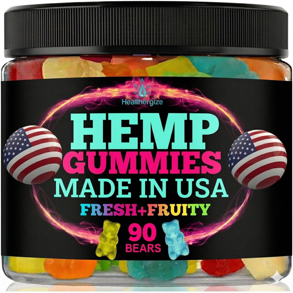 Gummies de chanvre pour la détente et le repos-Huile de chanvre naturel Gummies, saveurs fraiches fruitées Dégustation-Fabriqué aux États-Unis-Gummy haute puissance Edibles-Extra Strength 90 ours