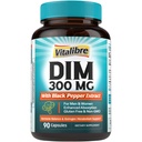 Supplément DIM pour les femmes et les hommes, métabolisme estrogène, équilibre hormonal et soutien à la ménopause, DIM 300 mg avec extrait de poivre noir, absorption élevée, 90 capsules
