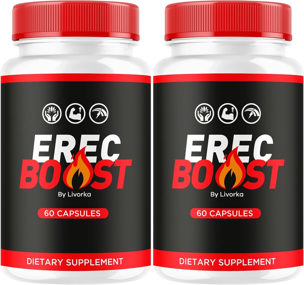 (2 Pack) ErecBoost Capsules, Supplément de Capsules d'origine Pastilles - Formule avancée, 120 Capsules pendant 2 mois