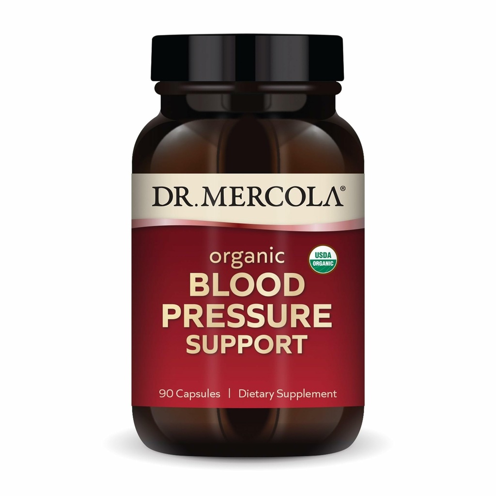 Dr Mercola Soutien de la pression artérielle biologique - favorise une circulation saine - Extrait de graine de raisin à haut potentiel - Non-OGM et sans soja - 90 capsules (90 portions)