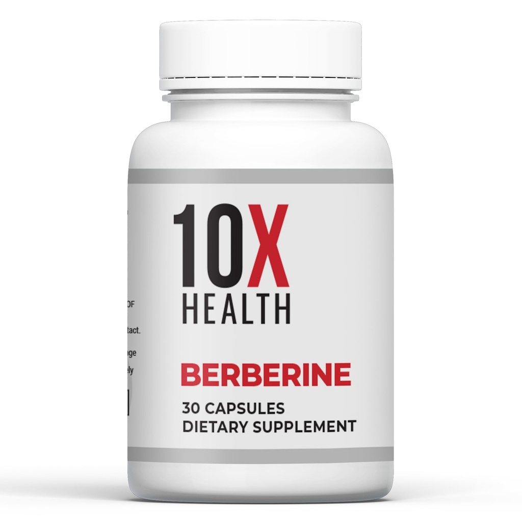 10X Supplément berbère santé 500mg - Contient Supplément dihydroberbère pour une meilleure absorption - Soutient Suppléments de santé cardiovasculaire et gut pour les femmes et les hommes - 30 Capsules