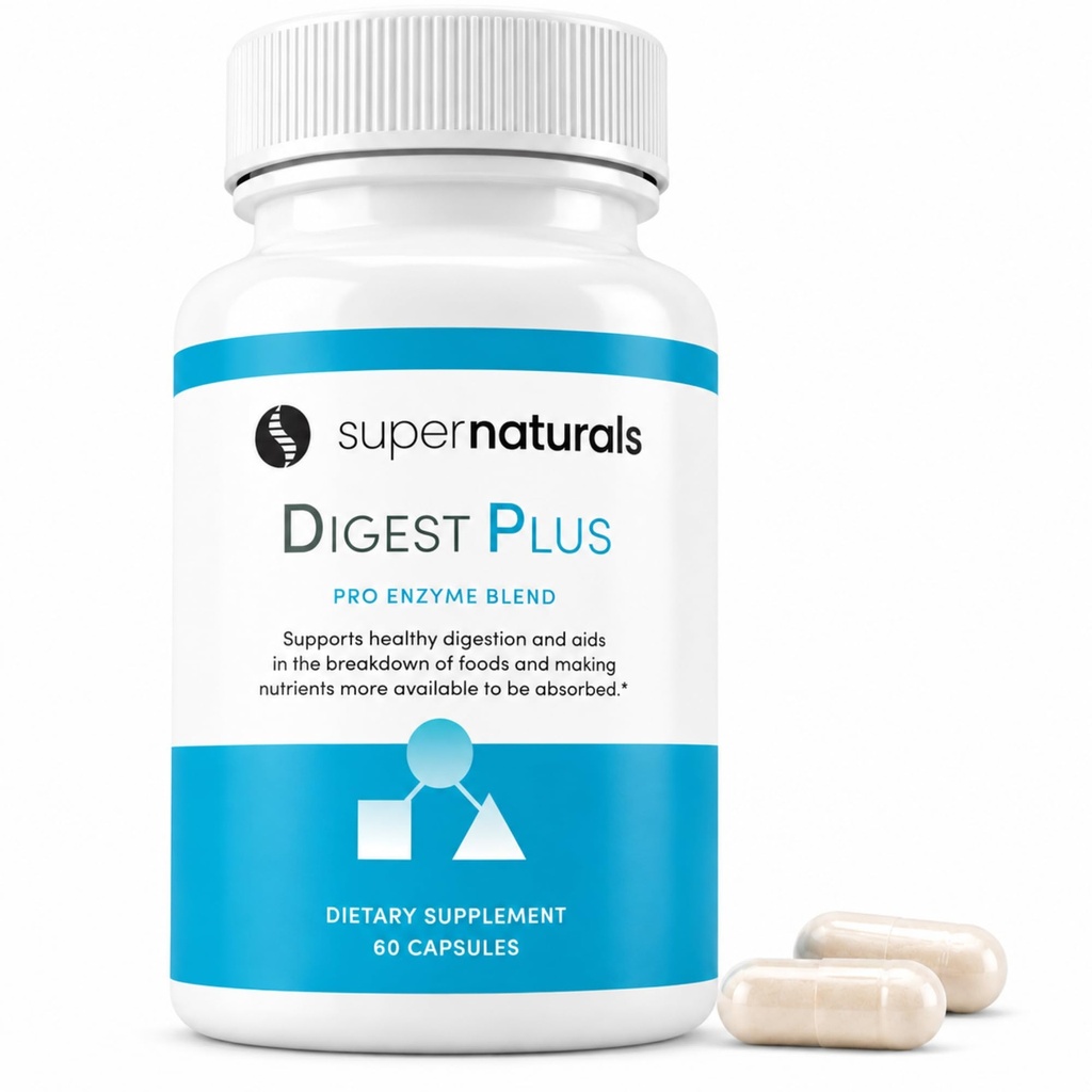 Digest Plus, Gut Health for Men, Supplément de digestion, Enzymes digestifs, Gut Health for Women, Gas & Bloating Relief, Supplément de Gut Healths Premium, 60 capsules