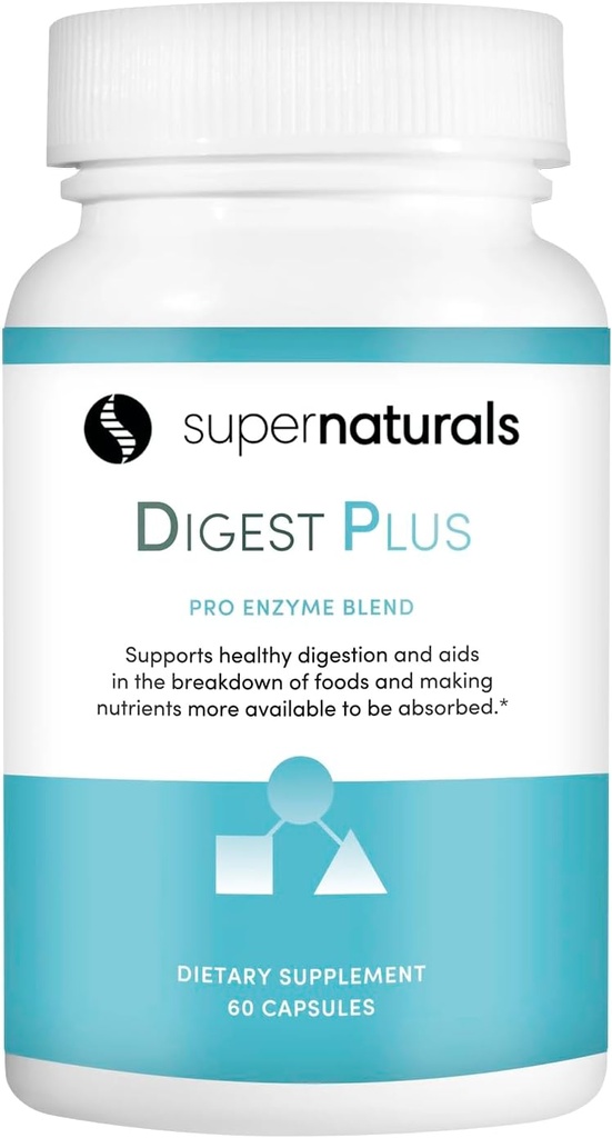 Digest Plus, Gut Health for Men, Supplément de digestion, Enzymes digestifs, Gut Health for Women, Gas & Bloating Relief, Supplément de Gut Healths Premium, 60 capsules