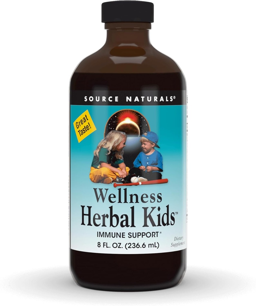 Source Naturals Wellness Herbal Kids, pour le soutien du système immunitaire* - 8 oz fluide