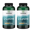 Swanson Forme libre L-Lysine - Supplément naturel Promouvoir le stress et la santé du système nerveux - Peut favoriser l'humeur calme et la relaxation - (300 Capsules, 500mg Chaque) 2 Pack