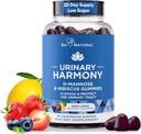 Harmonie urinaire D Gummies de mannose pour la santé urinaire – D-Mannose et Hibiscus Nettoyer, rincer et protéger le système urinaire – Formule de potence, sans médicament – 60 Gummées de florin au citron, 20 jours
