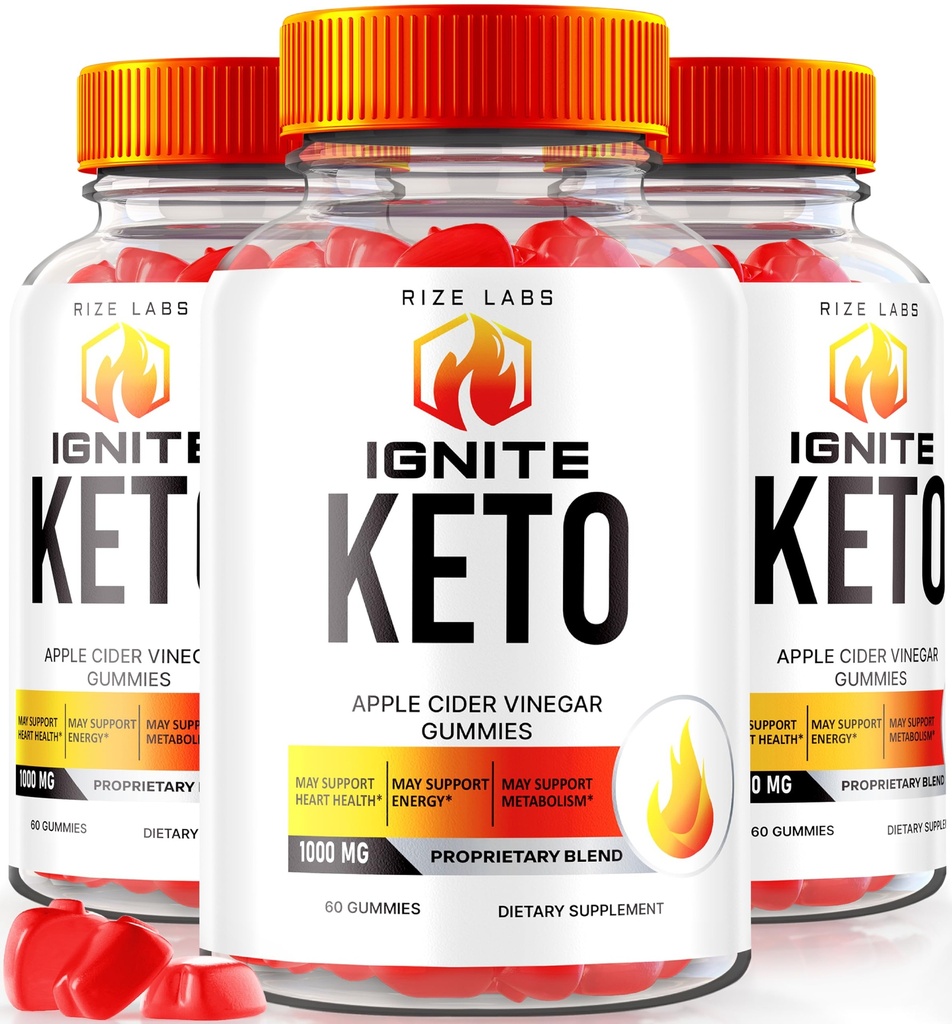 les laboratoires de taille (paquet de 3 Ignite Keto ACV Gummies, pour la perte de poids avancée, supplément Keto Ignite (180 Gummies)