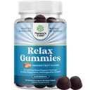 Supplément de magnésium pur calme et relaxant - Magnésium pour support du stress et facilité de repos pour les adultes - Gummées de citrate de haute absorption avec L Theanine et Ashwagandha pour les crampes musculaires - 90 Comte