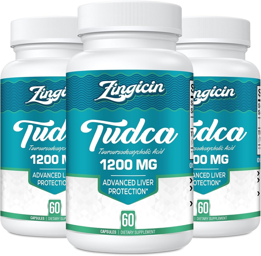 Supplément TUDCA 1200mg - 180 Capsules de Véggie,Possibles Suppléments de Sels Biles TUDCA pour foie,Digestion