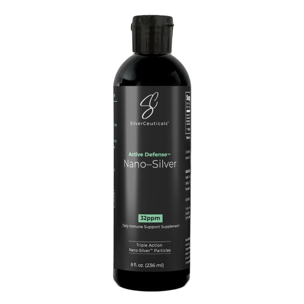 L'argent colloïdal avec la technologie Nano - 32ppm 8oz - 8X Plus efficace - Le soutien immunitaire naturel - Sauver les jours de maladie - 5 ans et plus - Surpasse les PPM plus élevés Argents - Pas de goût et odeur - 3ème partie testée