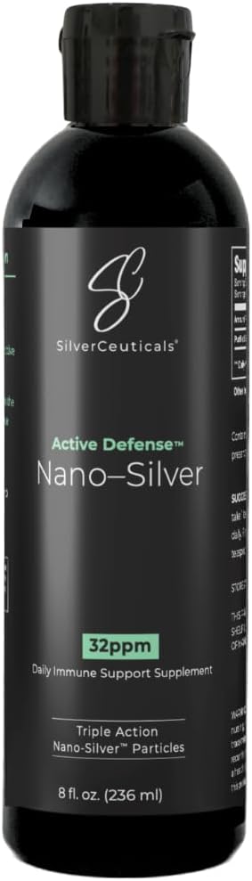 L'argent colloïdal avec la technologie Nano - 32ppm 8oz - 8X Plus efficace - Le soutien immunitaire naturel - Sauver les jours de maladie - 5 ans et plus - Surpasse les PPM plus élevés Argents - Pas de goût et odeur - 3ème partie testée
