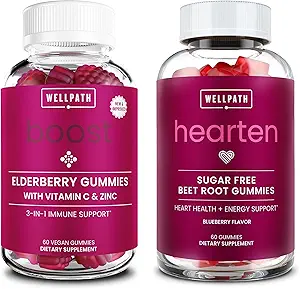 WellPath Boost Elderberry Gummies with Zinc + Beet Root Gummies, 60 Ct Each