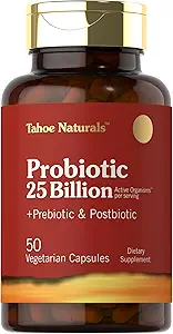 Carlyle Prébiotique, probiotique et postbiotique : 25 milliards de FCU.50 pilules en poudre.