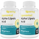 Acide alpha lipoïque liposomique 1400mg Softgels, supplément ALA avec L-Carnitine 1000mg, Ubiquinol (CoQ10 actif) 100mg et vitamine E 10mg, acide alpha-lipoïque pour les antioxydants, Nerve,Energy 120 Softgels